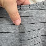 Lululemon  Gray Striped Short Sleeve Shirt Photo 2