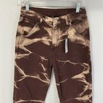 Cider  Brown Tie Dye Straight Leg Jeans Photo 6