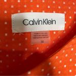 Calvin Klein  orange & white checkered dress straight fitted style size 14‎ new Photo 2