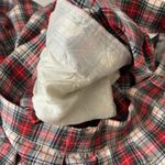 VTG Red Plaid Maxi Skirt Set Holiday Country Core Cotton Long Sleeve Buttons 10 Photo 4