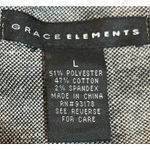 Grace Elements  Women's Black White Checkered Button Front Jacket Size L‎ Photo 2