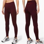 Lululemon  Speed Wunder Under Leggings Size 4 Burgundy Sculpting Full-Length Pant Photo 1