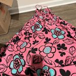 ZARA  Pink Black Floral Cotton Poplin Midi Dress Size S Photo 9