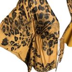 Pretty Good  Leopard Print Sheer Open Front Tie Beach Coverup Top - L Photo 62