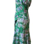 ASTR the Label Santorini One Shoulder Dress in Green Lilac Floral Size Medium Photo 4