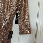 Lulus NWT  Delightful Ways Champagne Gold Sequin Dress Mini Prom Homecoming Club Photo 9