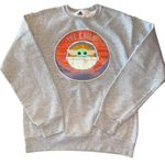 Disney  The Child Sweatshirt Baby Yoda Grey Size Small 50% Cotton 50% Polyester Photo 0