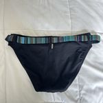 Anne cole  Black Blue Metallic Belted Bikini Bottom Bathing Suit Womens Medium M Photo 4