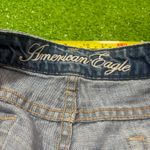 American Eagle ‎ Y2K Women’s Size 10 Baggy Distressed Blue Denim Shorts Photo 5