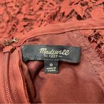 Madewell Magnolia Lace Overlay Short Sleeve Mini Dress in Burgundy Maroon 0 Photo 5