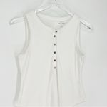 Anthropologie  Pilcro Andie‎ Henley Tank Top S White Photo 3