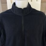 Land’s End Women Black Long Sleeve Antistatic Pullover ZipUp Fleece Photo 3