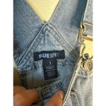 Y2K 90’s blue slice distressed overalls size 1 Photo 2