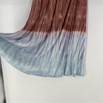 Chaser ‎ Tie Dye Stretch Silky Basics Rib Waist Faux Wrap Midi Skirt Lightweight Photo 7