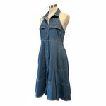 Pilcro Anthropologie Sleeveless Halter Swing Denim Midi Dress Size XXS Photo 6