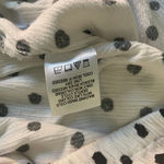 Adrienne Vittadini Womens Polka Dot Button Up Tie Front Blouse Shirt Top Size L Photo 8