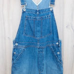 Gap VTG Womens Denim Short Overalls Size M Medium Wash Y2K 90s Grunge Americana Photo 0