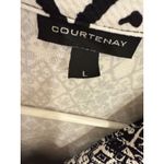 Courtenay‎ Black White Geometric Print Blazer Jacket Career Casual Size L Size L Photo 2