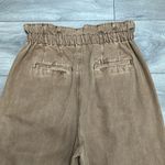 Free People Margate Paper Bag Pleated High Rise Brown Ankle Trousers Size Small Photo 6