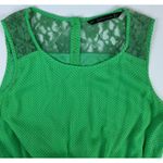 Zara Trafaluc Green Polka Dot Dress Lace Trim Sleeveless Summer Cute Soft &Flowy Photo 6