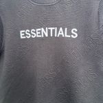 Fear of god Women’s  Essentials Black Textured Tee size Large Photo 3