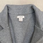 J.Crew  Sweater Jacket Gray Blazer Knit Career Workwear 100% Cotton Pockets XS Photo 6