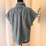 Madewell Top Womens XXS Green Button Up Preppy Casual Pockets Sleeveless Photo 8