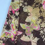 Charming Charlie  women's brown floral butterfly‎ lightweight sheer fashion scarf Photo 2