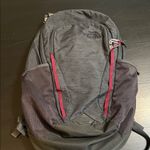 The North Face Vault Charcoal and Burgundy Backpack Photo 0