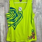 Coline Size 3XL Lime Green with Multicolored Designs Tank Top New With T… Photo 0