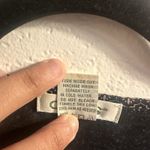 Orvis  Knit Blouse size Medium  Stretch SILKY Short Sleeve‎ Black Beige Geo Print Photo 3