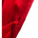 SheIn Red Short Sleeve Shiny V-Neck Wrap Mini Dress Size Small Photo 4