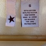 Stella Star Small Cream Hooded Ruffle Long Sweater Jacket w/ Large Wood Buttons Photo 1