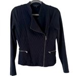 Banana Republic  Blue Asymmetrical Quilted Moto Jacket Photo 1
