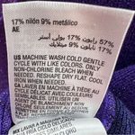 Alfani Size Small Metallic Purple Asymmetrical Pullover Crewneck Knit Sweater Photo 10