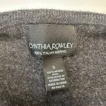 Cynthia Rowley Merino Wool Cardigan Gray Beaded Embellished Sweater Women Small Photo 6