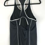 Lands' End  Tankini Top Racerback Keyhole Black White 2 Photo 1