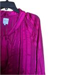 Misa Los Angeles Bell Ruffle Sleeve Peasant Top Womens Large Pink Striped Photo 2