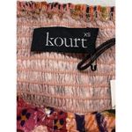 Kourt Robbie Eyelet Cotton Mini Dress‎ Tropical Print Sz XS Puffy Sleeve Photo 1
