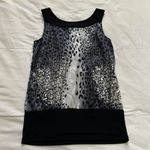 Y2K vintage Black grey leopard print shimmer tank top Size medium Photo 2