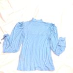 7 For All Mankind top mock neck long sleeve Color light blue Size S NWT Photo 5