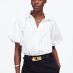 Madewell NWT  Shirred Bubble-Sleeve Button-Up Shirt - Size: XXS Photo 0
