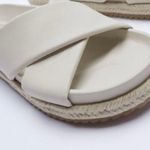 ZARA NEW WOMAN FLAT LEATHER SANDALS SZ 8.5 EU 39. Photo 5