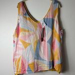 NWT Tribal Jeans Colorful Geometric Women's Reversible Sleeveless Blouse size XL Pink Photo 0