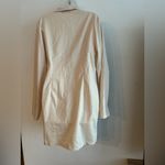 Cider  Beige Button Front Blazer Dress XL Long Sleeve Tailored Neutral Photo 3