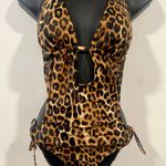 EXPRESS Leopard Cut out one piece Swimsuit Medium Photo 1