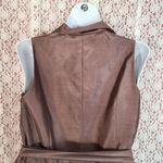 Jessica Howard Vintage 90s  brown brocade pleated fit and flair dress Sz 14 Photo 6