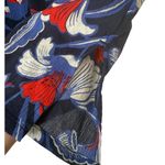 J.Crew Factory Floral Tissue Tunic Swim Cover Up Medium NWT Blue Red Photo 1