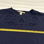 Michael Kors Women’s Michael By Blue Eyelet Short Sleeve T Shirt Top Sz S small Photo 12