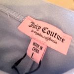 Juicy Couture velour track pants in a light blue color. Size L elastic waist Photo 10